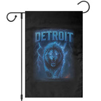 Retro Detroit Football Garden Flag Love Lions Bootleg Vintage Rap Tee - Wonder Print Shop