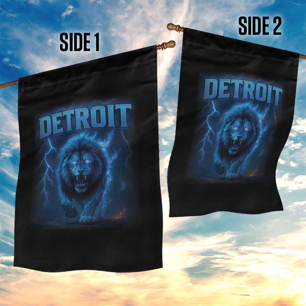Retro Detroit Football Garden Flag Love Lions Bootleg Vintage Rap Tee - Wonder Print Shop