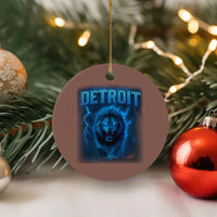 Retro Detroit Football Ceramic Ornament Love Lions Bootleg Vintage Rap Tee - Wonder Print Shop