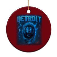 Retro Detroit Football Ceramic Ornament Love Lions Bootleg Vintage Rap Tee - Wonder Print Shop