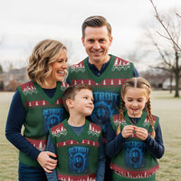 Retro Detroit Football V-Neck Knit Sweater Vest Love Lions Bootleg Vintage Rap Tee - Wonder Print Shop