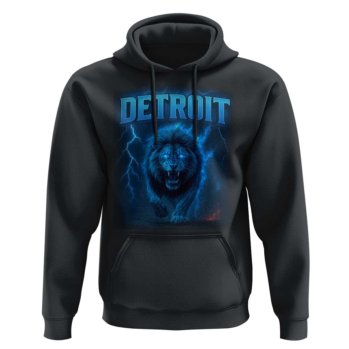 Retro Detroit Football Hoodie Love Lions Bootleg Vintage Rap Tee - Wonder Print Shop