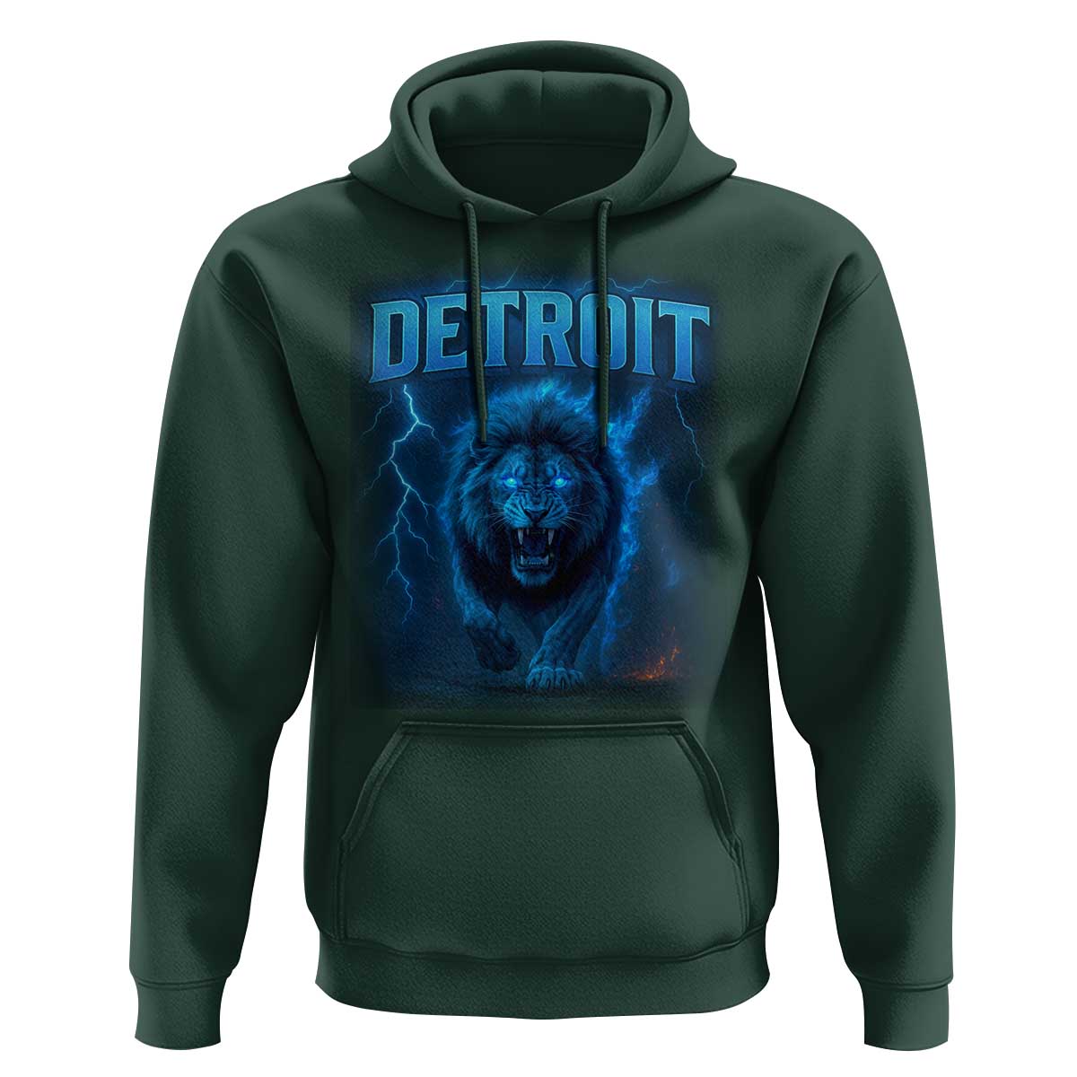 Retro Detroit Football Hoodie Love Lions Bootleg Vintage Rap Tee - Wonder Print Shop