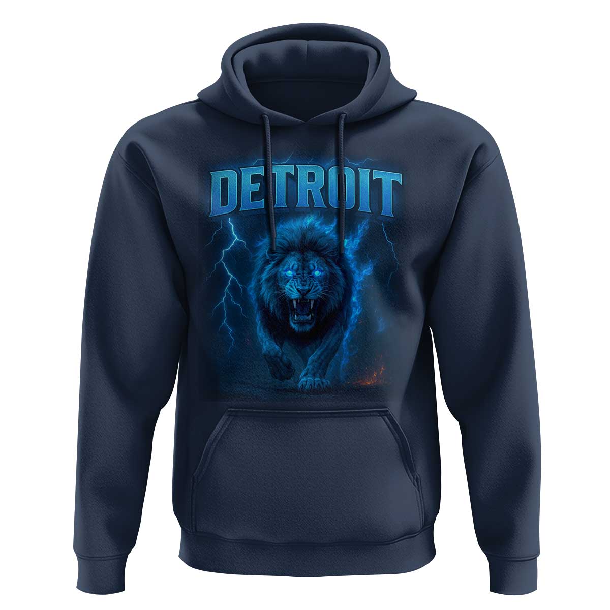 Retro Detroit Football Hoodie Love Lions Bootleg Vintage Rap Tee - Wonder Print Shop