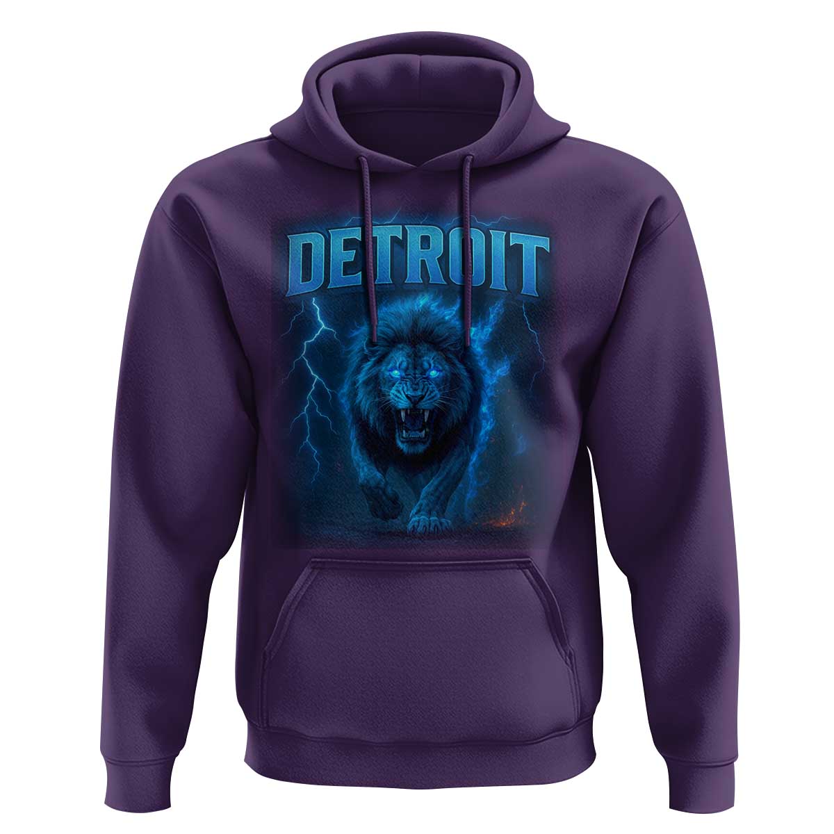 Retro Detroit Football Hoodie Love Lions Bootleg Vintage Rap Tee - Wonder Print Shop