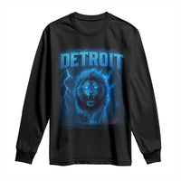 Retro Detroit Football Long Sleeve Shirt Love Lions Bootleg Vintage Rap Tee - Wonder Print Shop