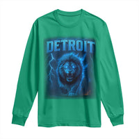 Retro Detroit Football Long Sleeve Shirt Love Lions Bootleg Vintage Rap Tee - Wonder Print Shop