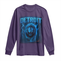 Retro Detroit Football Long Sleeve Shirt Love Lions Bootleg Vintage Rap Tee - Wonder Print Shop
