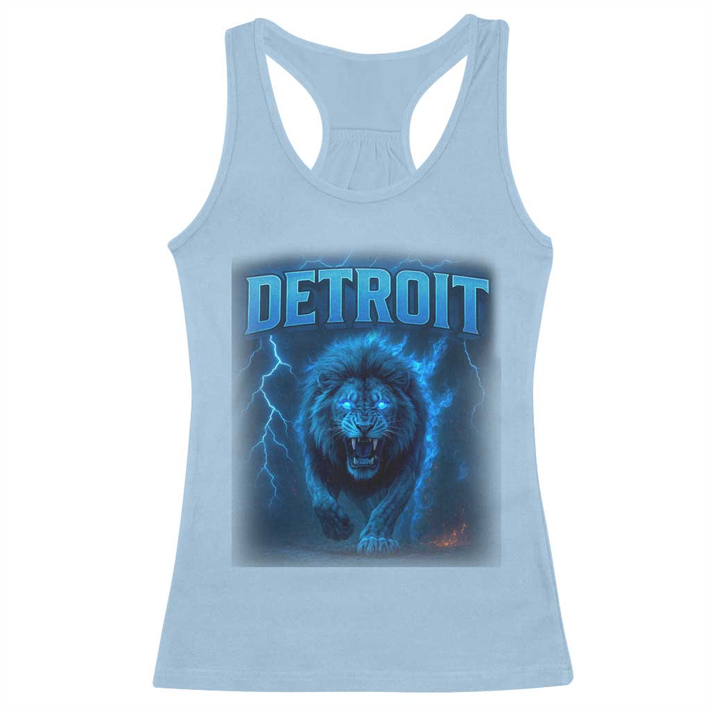 Retro Detroit Football Racerback Tank Top Love Lions Bootleg Vintage Rap Tee - Wonder Print Shop