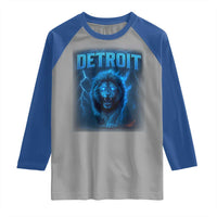 Retro Detroit Football Raglan Shirt Love Lions Bootleg Vintage Rap Tee - Wonder Print Shop