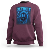 Retro Detroit Football Sweatshirt Love Lions Bootleg Vintage Rap Tee - Wonder Print Shop