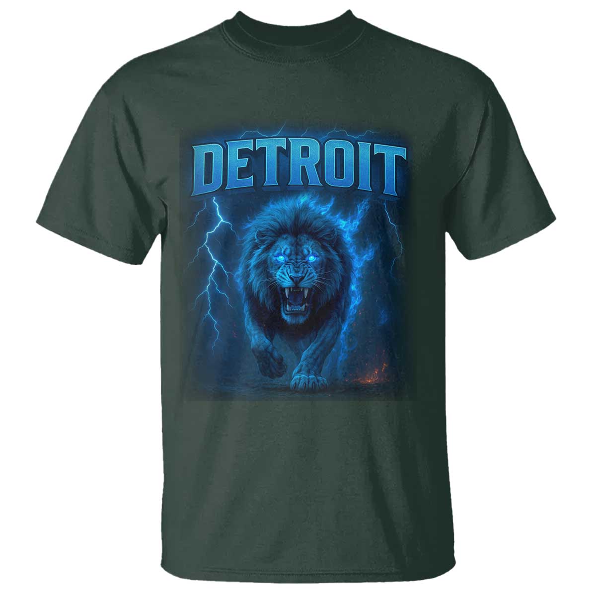 Retro Detroit Football T Shirt Love Lions Bootleg Vintage Rap Tee - Wonder Print Shop