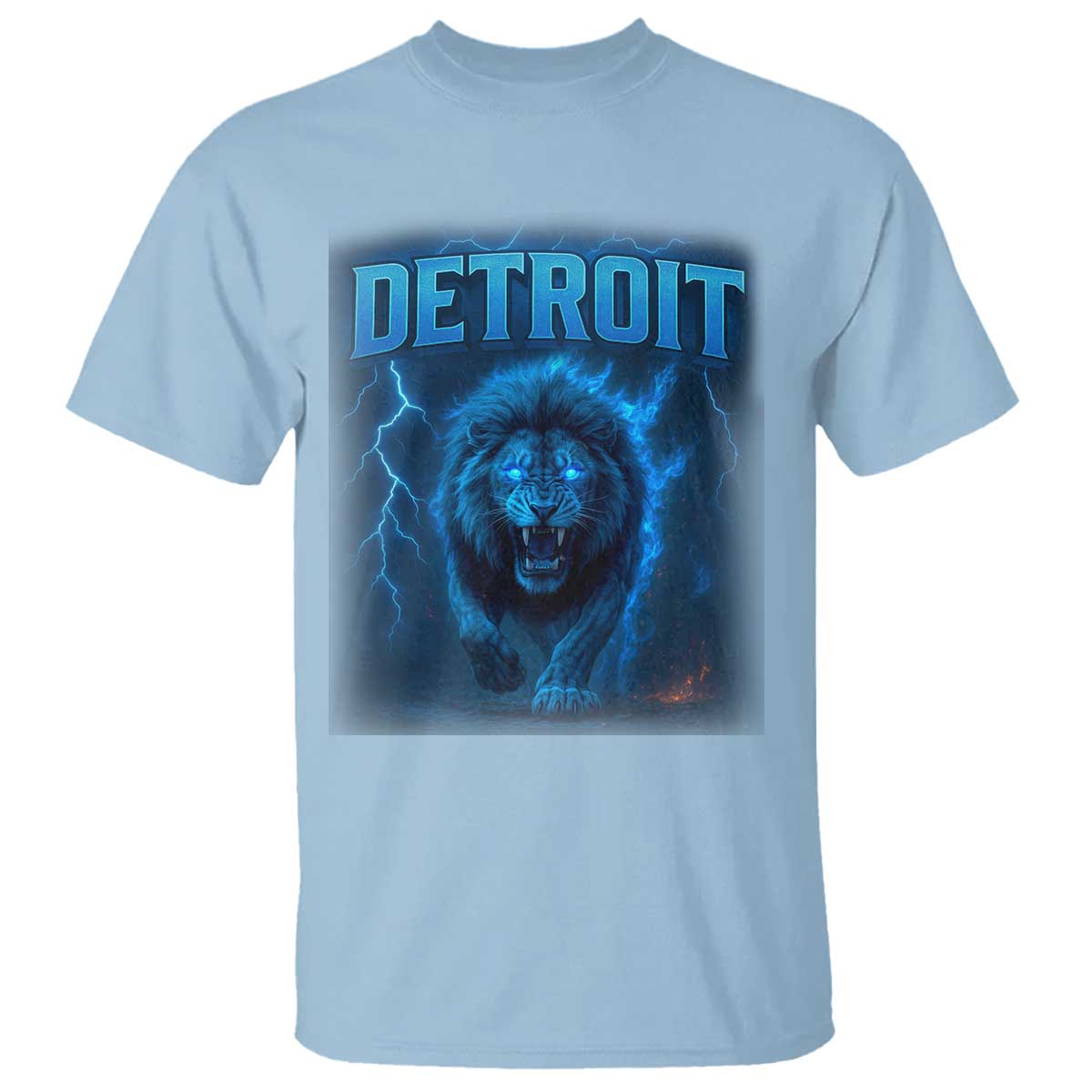 Retro Detroit Football T Shirt Love Lions Bootleg Vintage Rap Tee - Wonder Print Shop