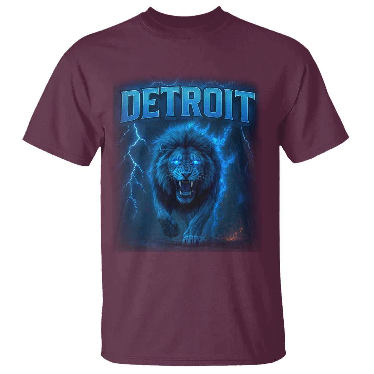 Retro Detroit Football T Shirt Love Lions Bootleg Vintage Rap Tee - Wonder Print Shop