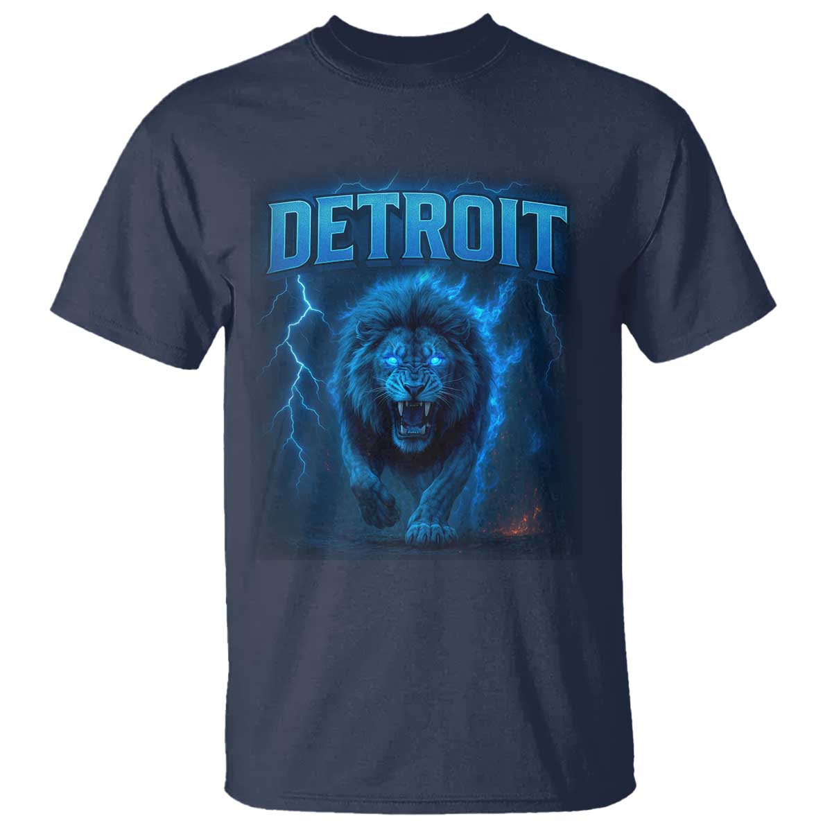 Retro Detroit Football T Shirt Love Lions Bootleg Vintage Rap Tee - Wonder Print Shop
