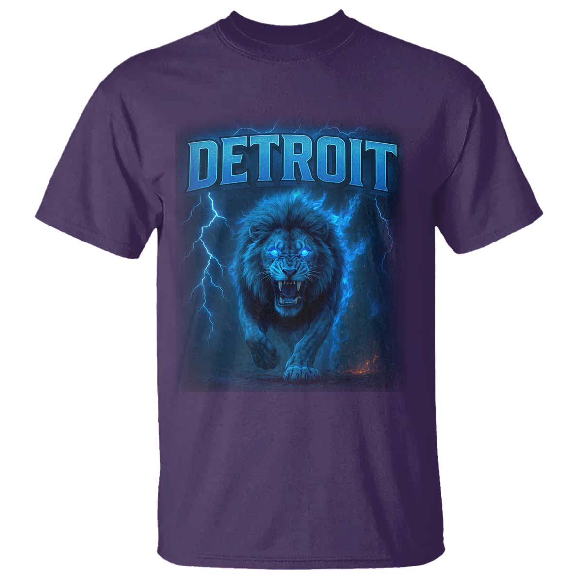 Retro Detroit Football T Shirt Love Lions Bootleg Vintage Rap Tee - Wonder Print Shop