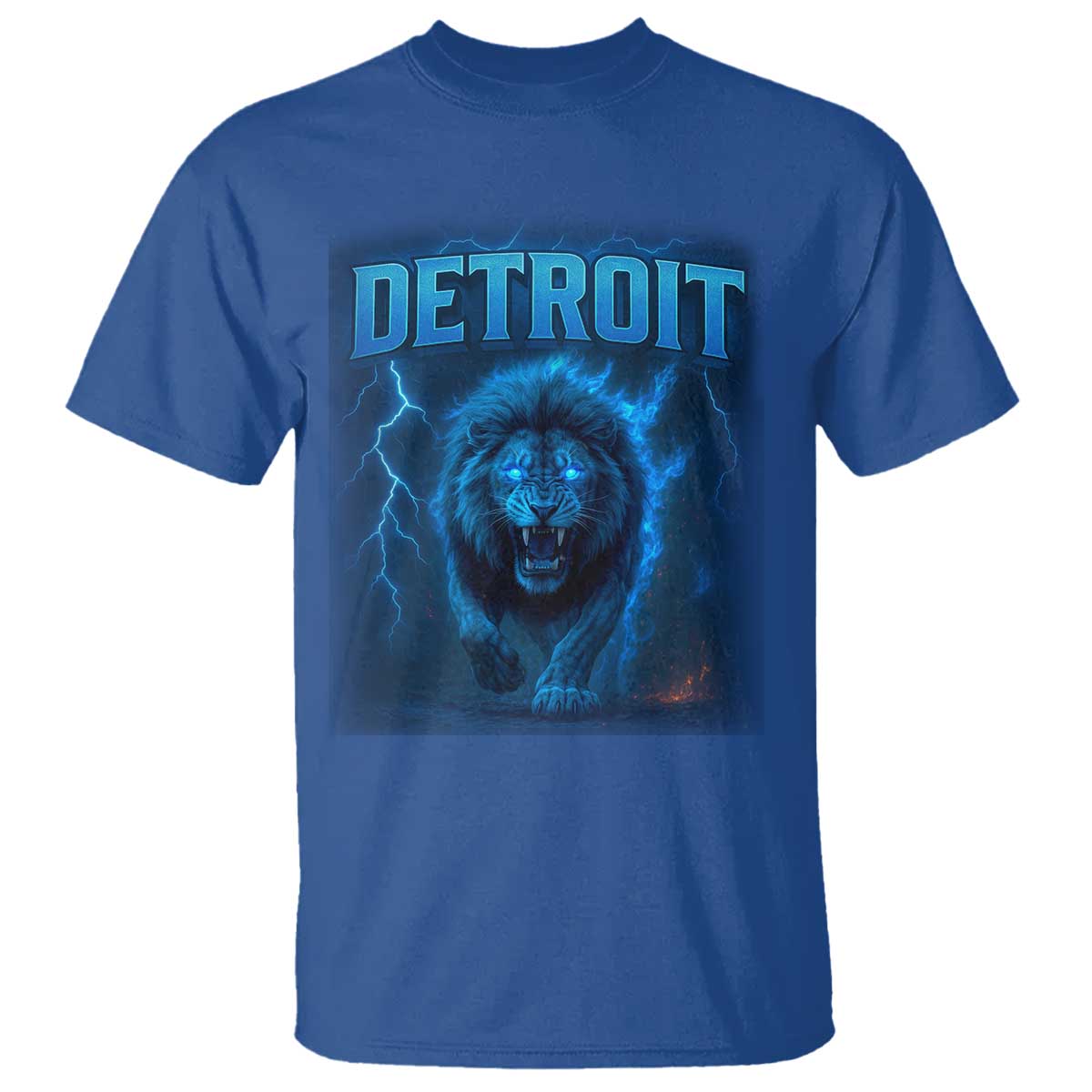 Retro Detroit Football T Shirt Love Lions Bootleg Vintage Rap Tee - Wonder Print Shop