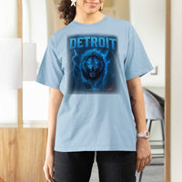 Retro Detroit Football T Shirt For Women Love Lions Bootleg Vintage Rap Tee - Wonder Print Shop