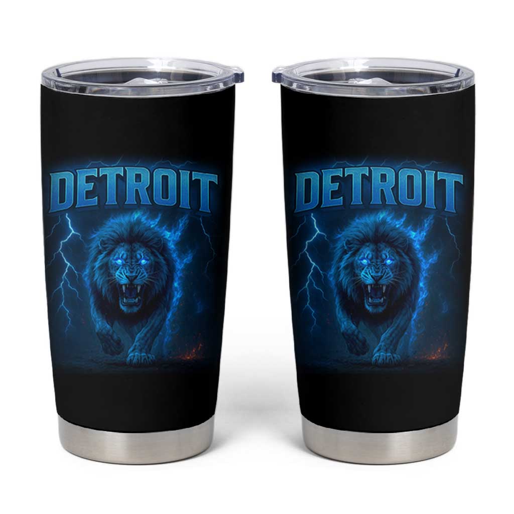 Retro Detroit Football Tumbler Cup Love Lions Bootleg Vintage Rap Tee - Wonder Print Shop