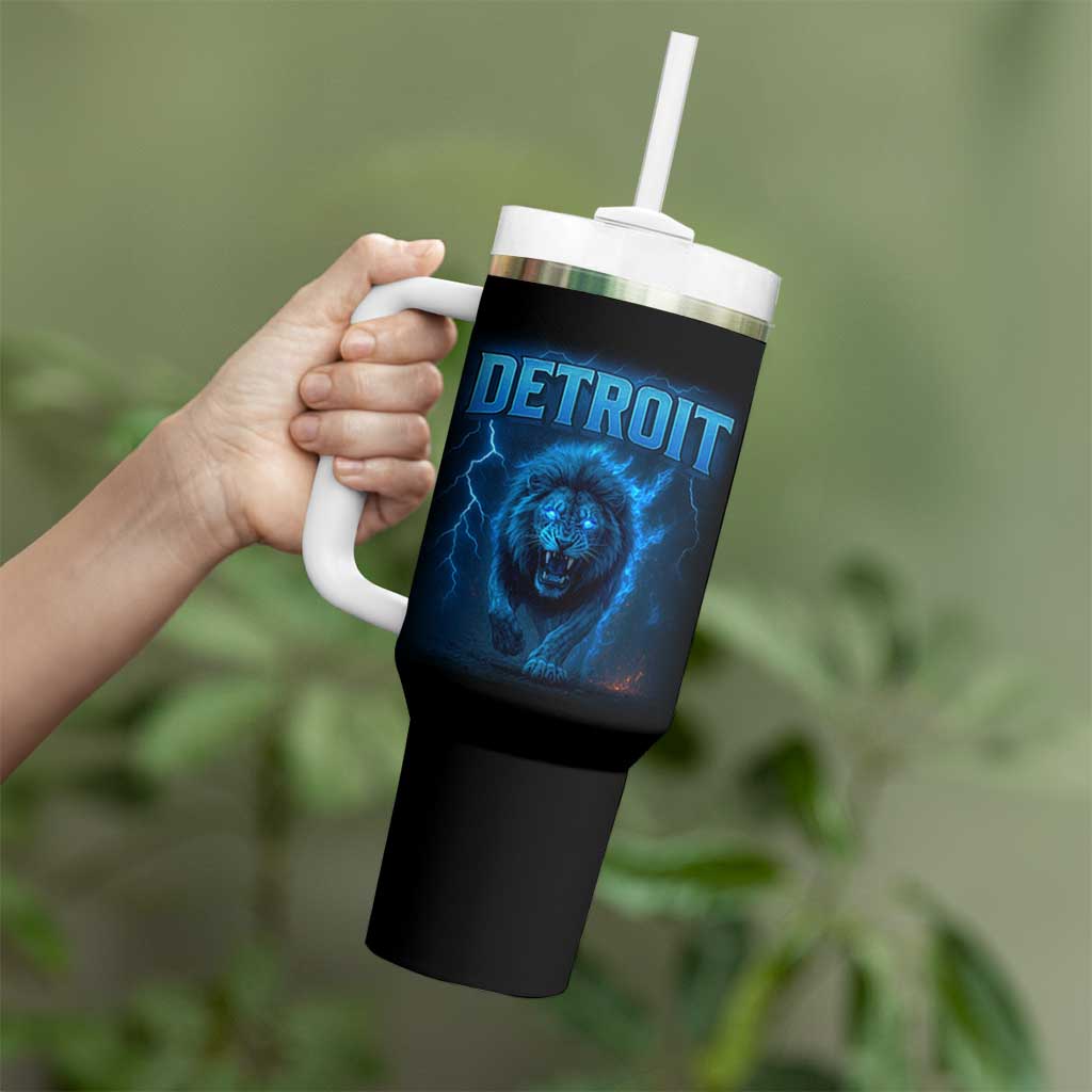 Retro Detroit Football Tumbler With Handle Love Lions Bootleg Vintage Rap Tee - Wonder Print Shop