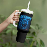 Retro Detroit Football Tumbler With Handle Love Lions Bootleg Vintage Rap Tee - Wonder Print Shop