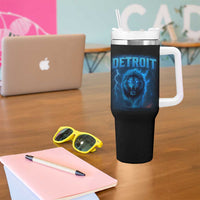 Retro Detroit Football Tumbler With Handle Love Lions Bootleg Vintage Rap Tee - Wonder Print Shop