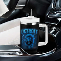 Retro Detroit Football Tumbler With Handle Love Lions Bootleg Vintage Rap Tee - Wonder Print Shop
