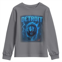 Retro Detroit Football Youth Sweatshirt Love Lions Bootleg Vintage Rap Tee - Wonder Print Shop