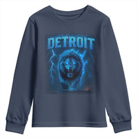 Retro Detroit Football Youth Sweatshirt Love Lions Bootleg Vintage Rap Tee - Wonder Print Shop