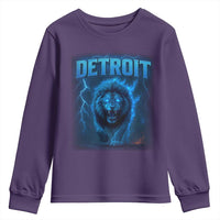 Retro Detroit Football Youth Sweatshirt Love Lions Bootleg Vintage Rap Tee - Wonder Print Shop