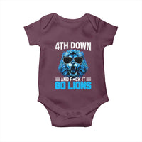 4th Down F*ck It Go Lions Baby Onesie Funny Bold Game Day - Wonder Print Shop
