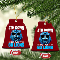 4th Down F*ck It Go Lions Ceramic Ornament Funny Bold Game Day - Wonder Print Shop