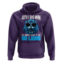 4th Down F*ck It Go Lions Hoodie Funny Bold Game Day - Wonder Print Shop