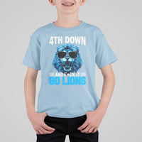 4th Down F*ck It Go Lions T Shirt For Kid Funny Bold Game Day - Wonder Print Shop