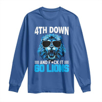 4th Down F*ck It Go Lions Long Sleeve Shirt Funny Bold Game Day - Wonder Print Shop