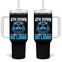4th Down F*ck It Go Lions Tumbler With Handle Funny Bold Game Day - Wonder Print Shop