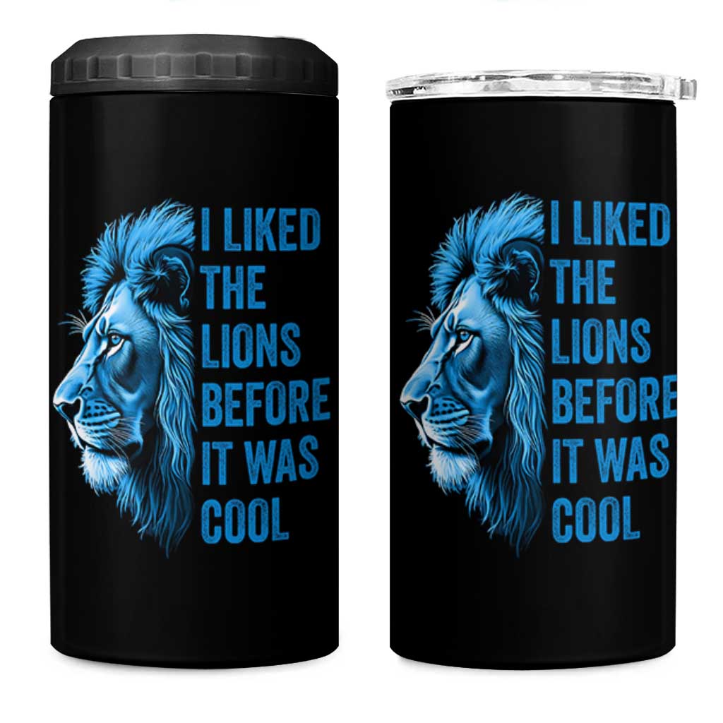I Liked The Lions Before It Was Cool 4 in 1 Can Cooler Tumbler Vintage Rap Tee - Wonder Print Shop