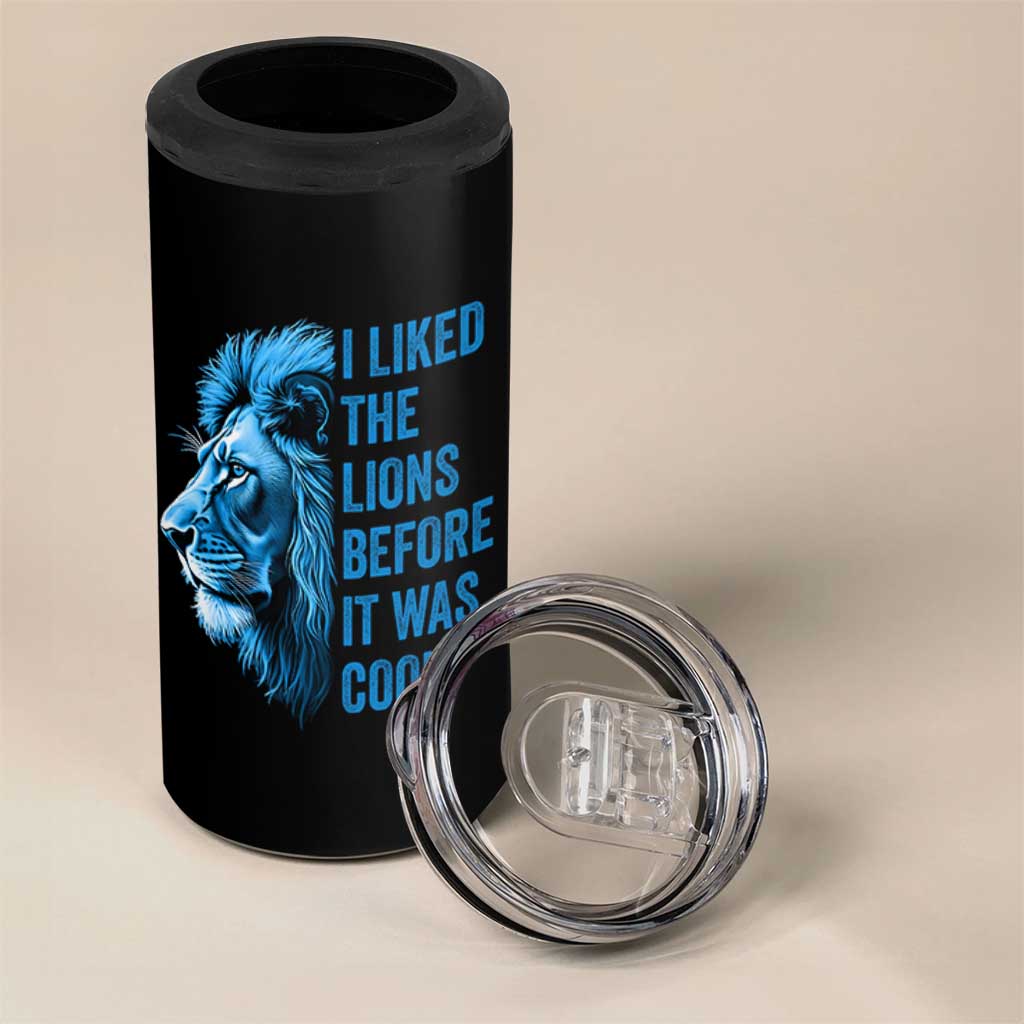 I Liked The Lions Before It Was Cool 4 in 1 Can Cooler Tumbler Vintage Rap Tee - Wonder Print Shop