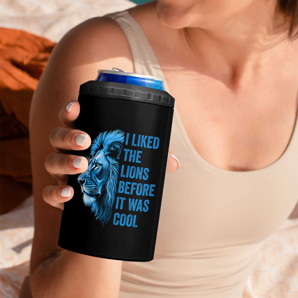 I Liked The Lions Before It Was Cool 4 in 1 Can Cooler Tumbler Vintage Rap Tee - Wonder Print Shop