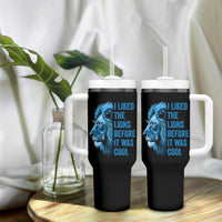 I Liked The Lions Before It Was Cool Tumbler With Handle Vintage Rap Tee - Wonder Print Shop