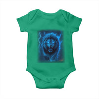 Vintage Classic Blue Lion Bootleg Graphic Baby Onesie - Wonder Print Shop
