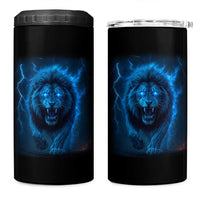 Vintage Classic Blue Lion Bootleg Graphic 4 in 1 Can Cooler Tumbler - Wonder Print Shop