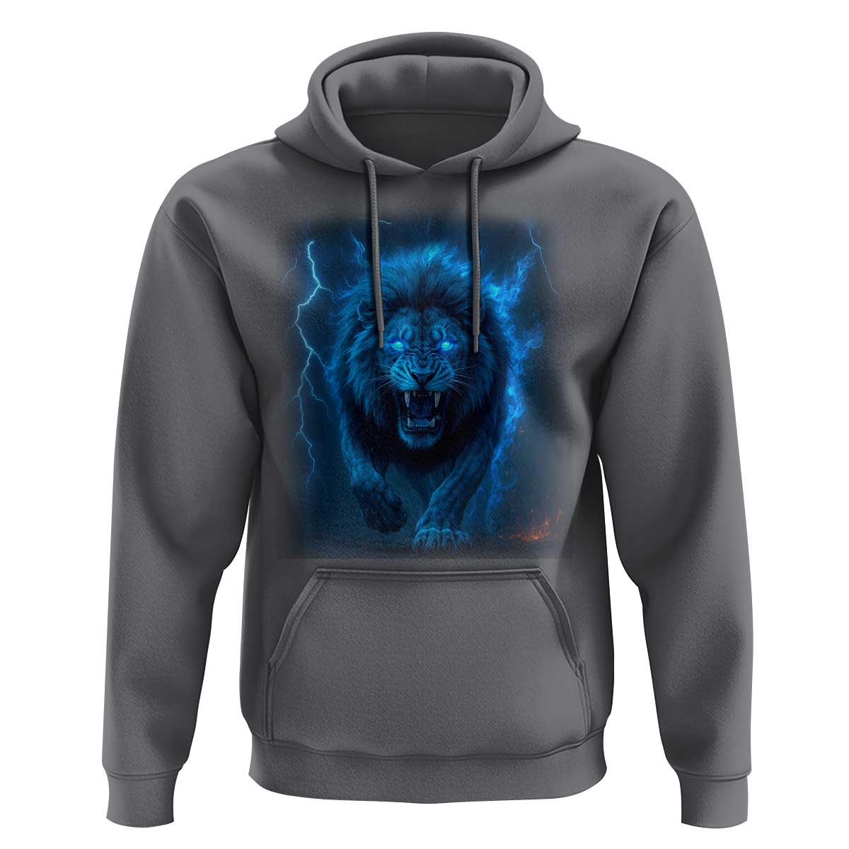 Vintage Classic Blue Lion Bootleg Graphic Hoodie - Wonder Print Shop