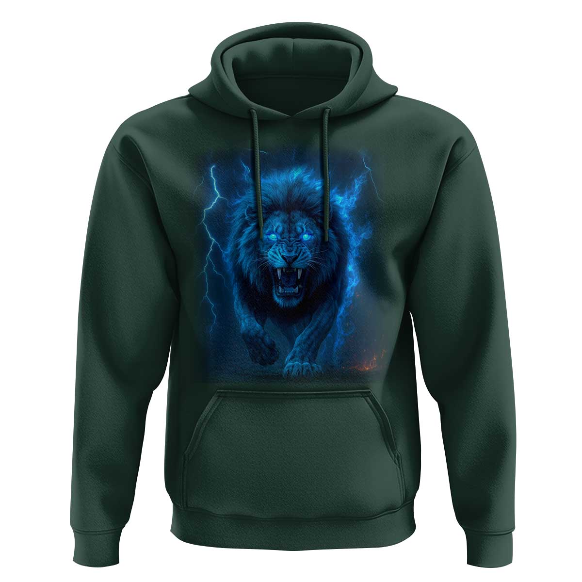 Vintage Classic Blue Lion Bootleg Graphic Hoodie - Wonder Print Shop
