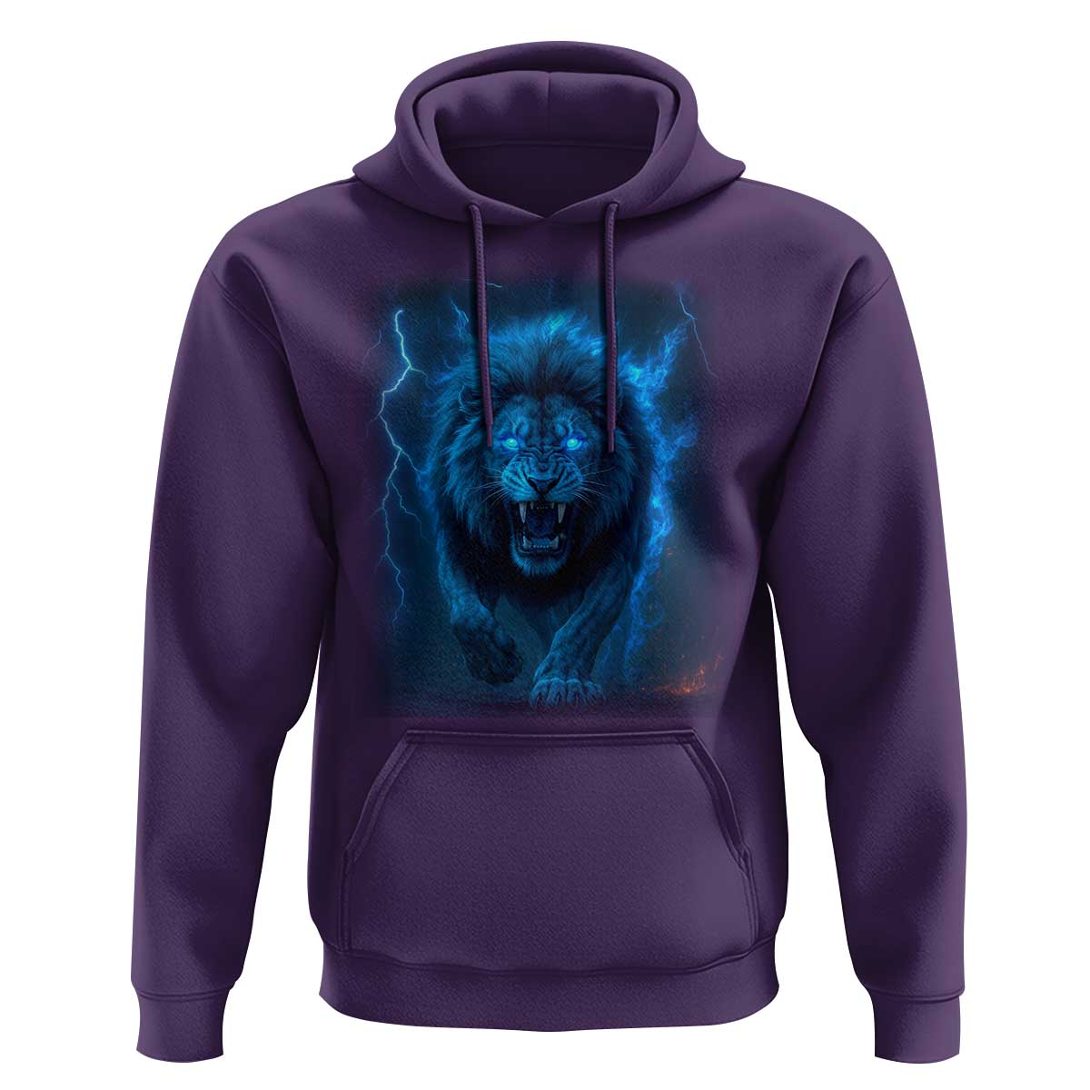 Vintage Classic Blue Lion Bootleg Graphic Hoodie - Wonder Print Shop