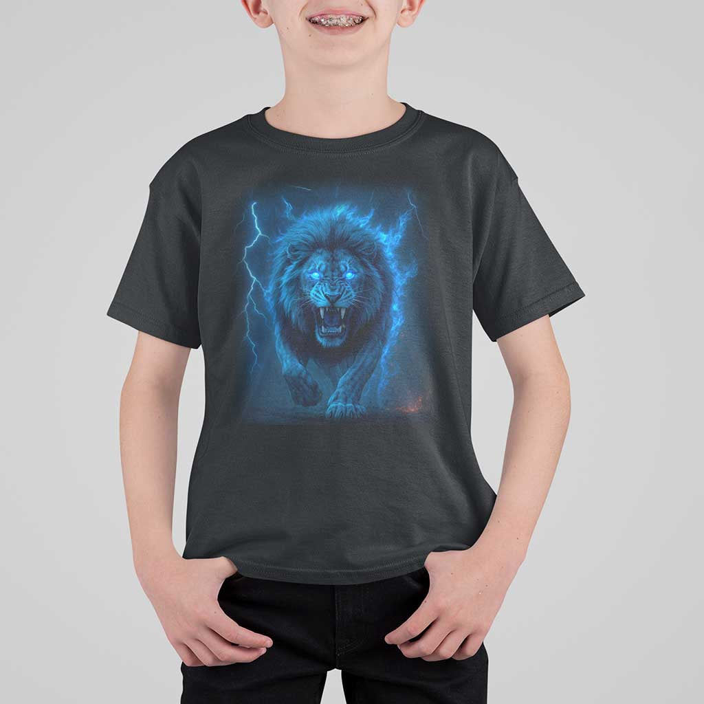 Vintage Classic Blue Lion Bootleg Graphic T Shirt For Kid - Wonder Print Shop