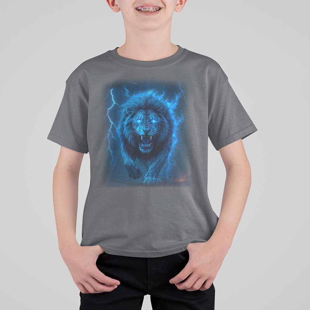Vintage Classic Blue Lion Bootleg Graphic T Shirt For Kid - Wonder Print Shop