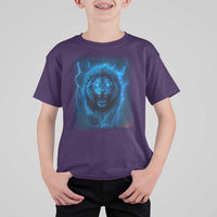 Vintage Classic Blue Lion Bootleg Graphic T Shirt For Kid - Wonder Print Shop