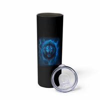 Vintage Classic Blue Lion Bootleg Graphic Skinny Tumbler - Wonder Print Shop