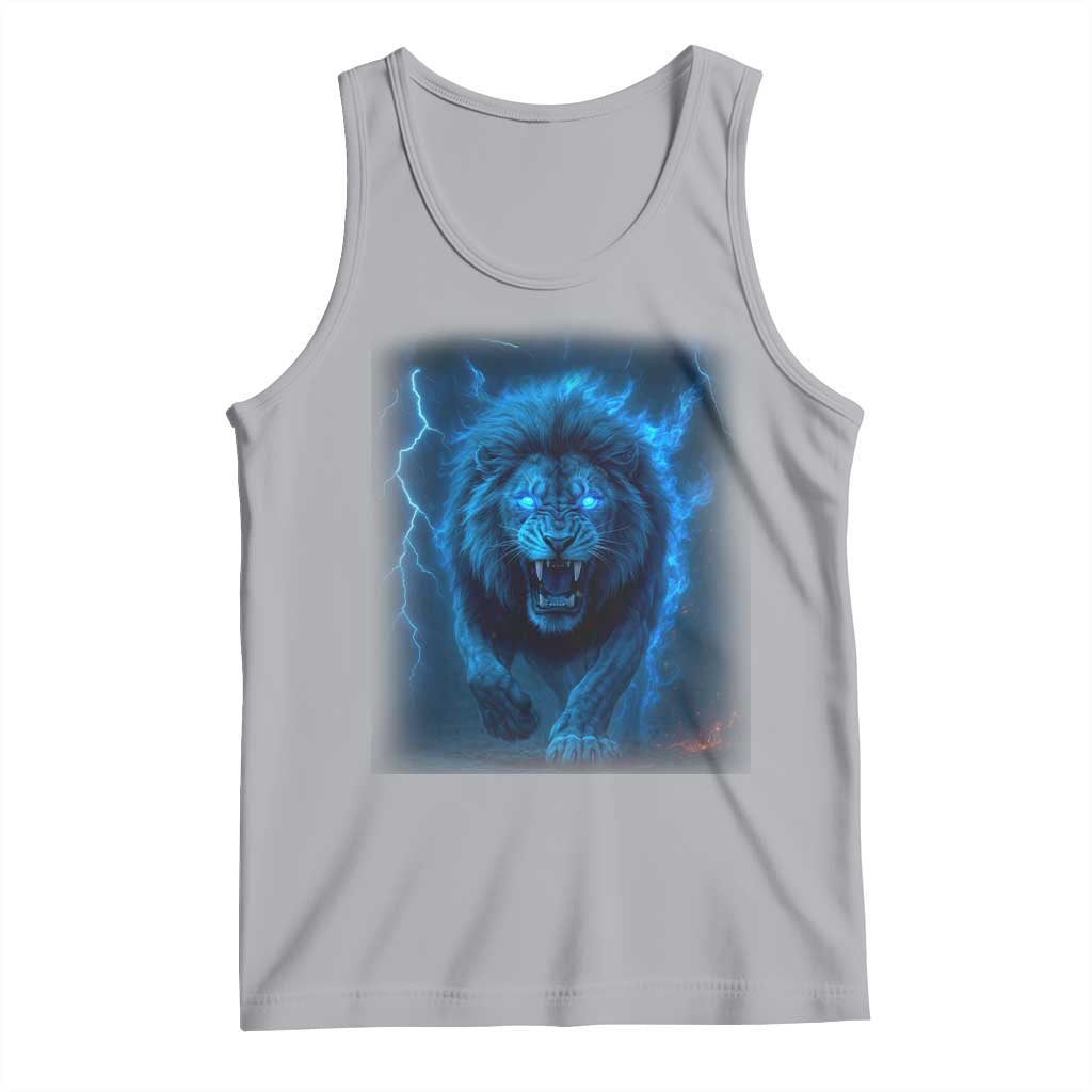 Vintage Classic Blue Lion Bootleg Graphic Tank Top - Wonder Print Shop